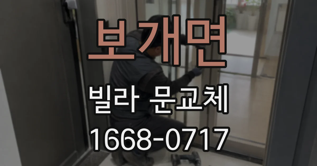 보개면 빌라 문교체