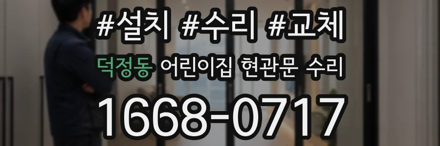 덕정동 어린이집 현관문 수리