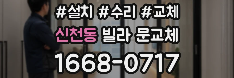 신천동 빌라 문교체
