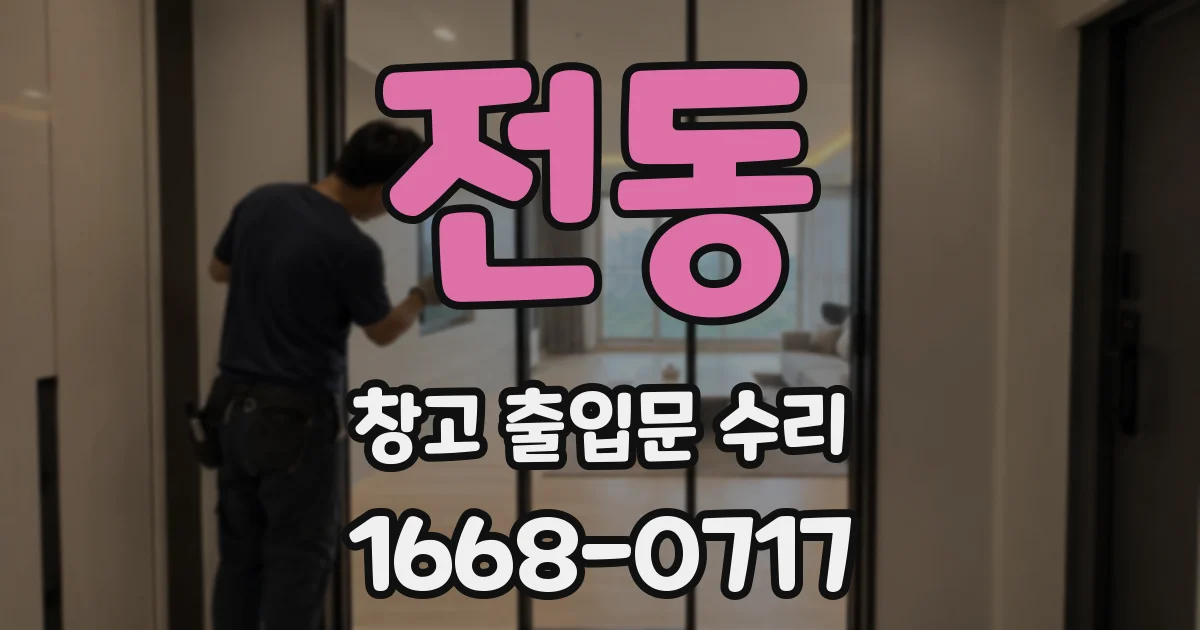 전동 창고 출입문 수리