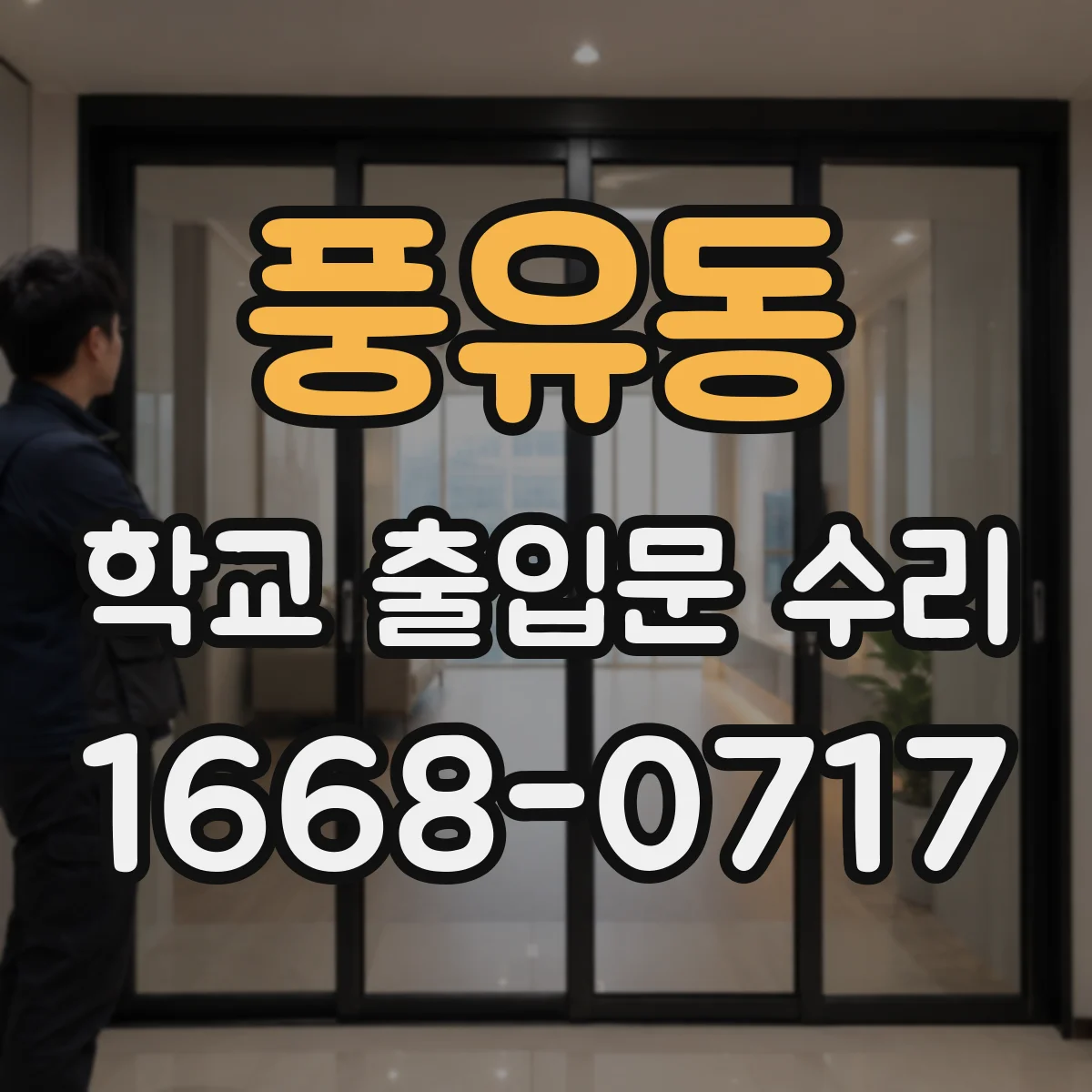 풍유동 학교 출입문 수리