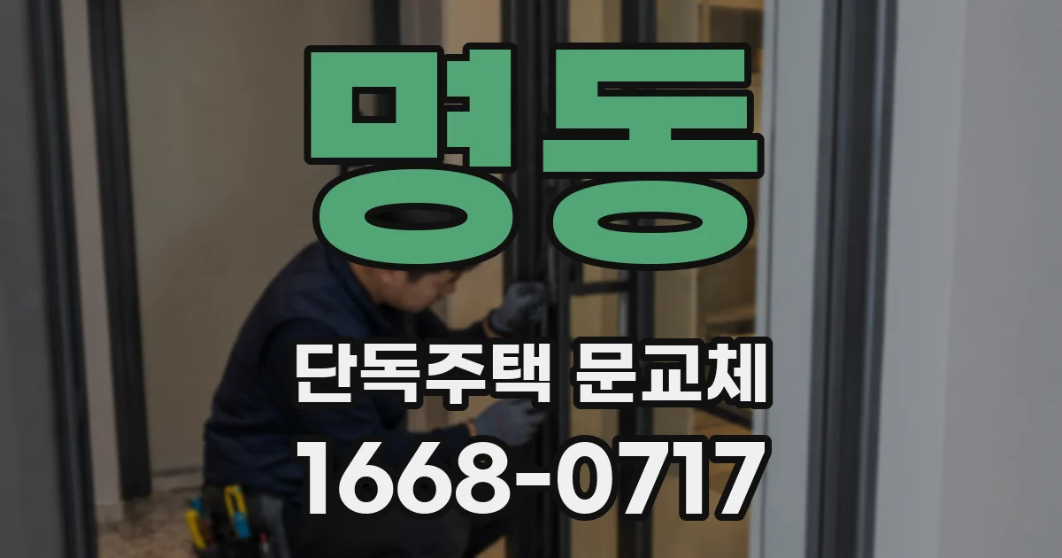 명동 단독주택 문교체