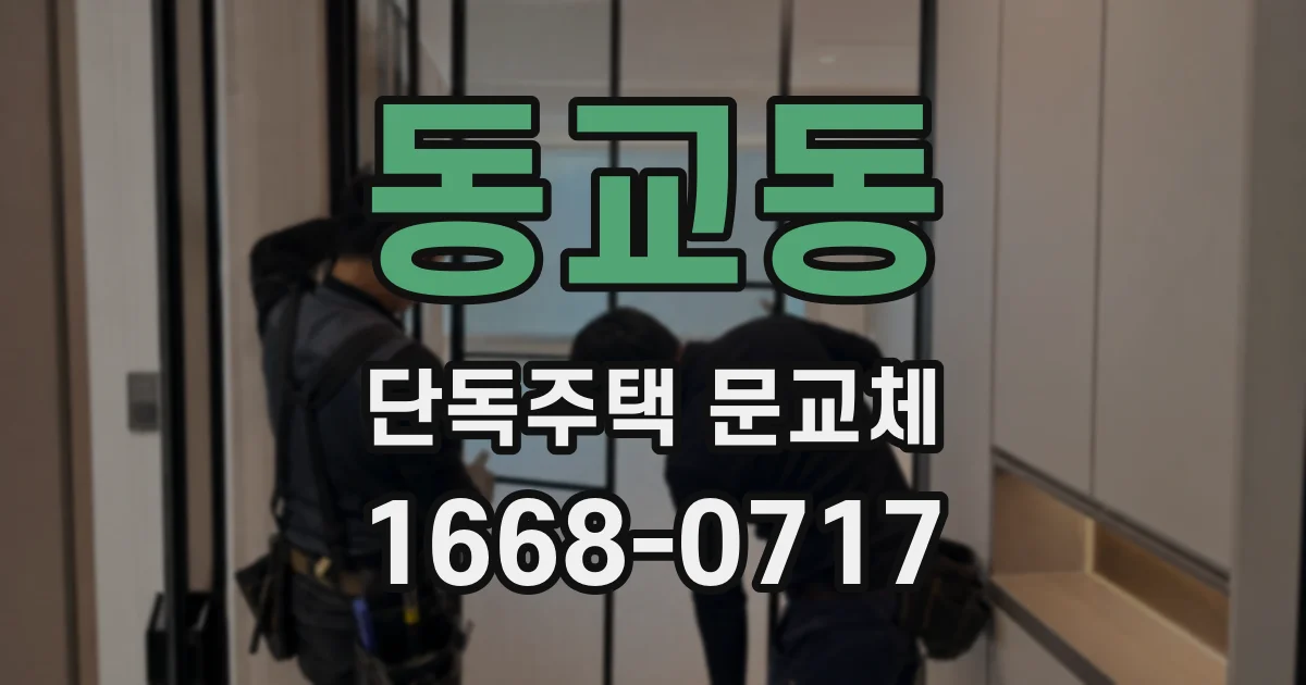 동교동 단독주택 문교체