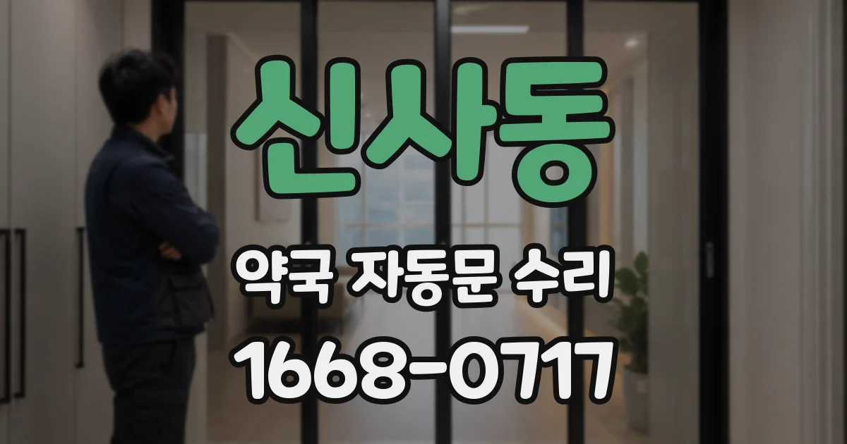 신사동 약국 자동문 수리