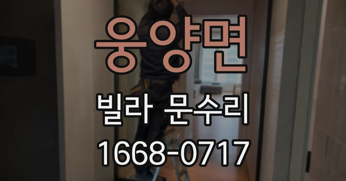 웅양면 빌라 문수리