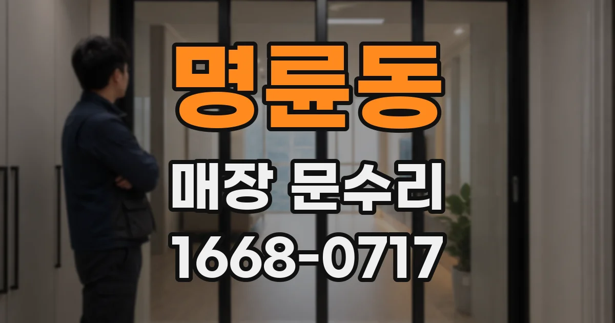 명륜동 매장 문수리