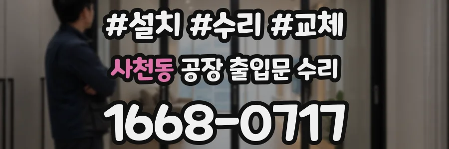사천동 공장 출입문 수리