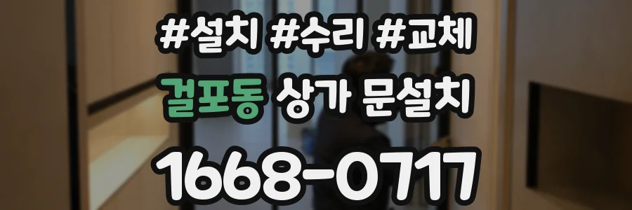 걸포동 상가 문설치