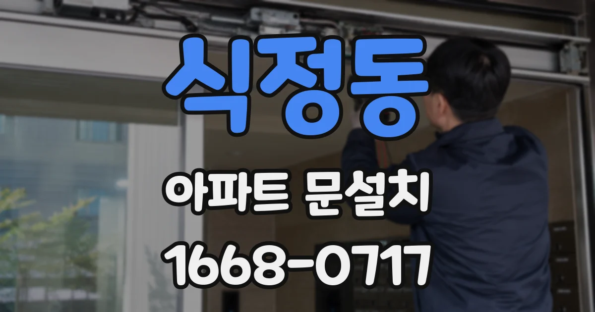 식정동 아파트 문설치