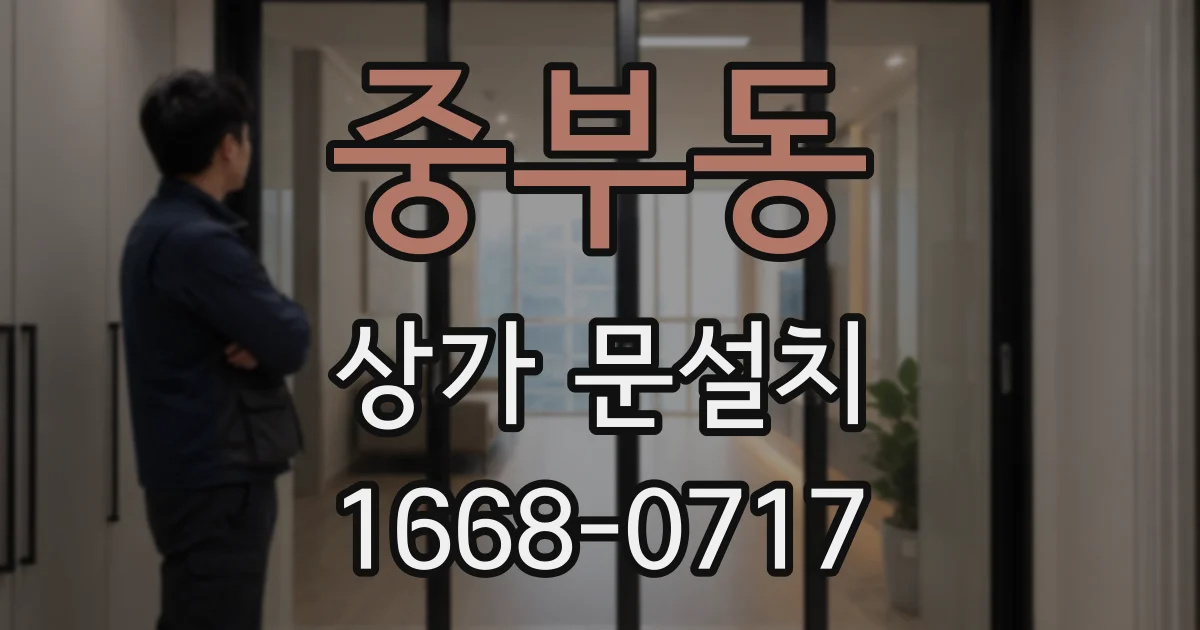 중부동 상가 문설치