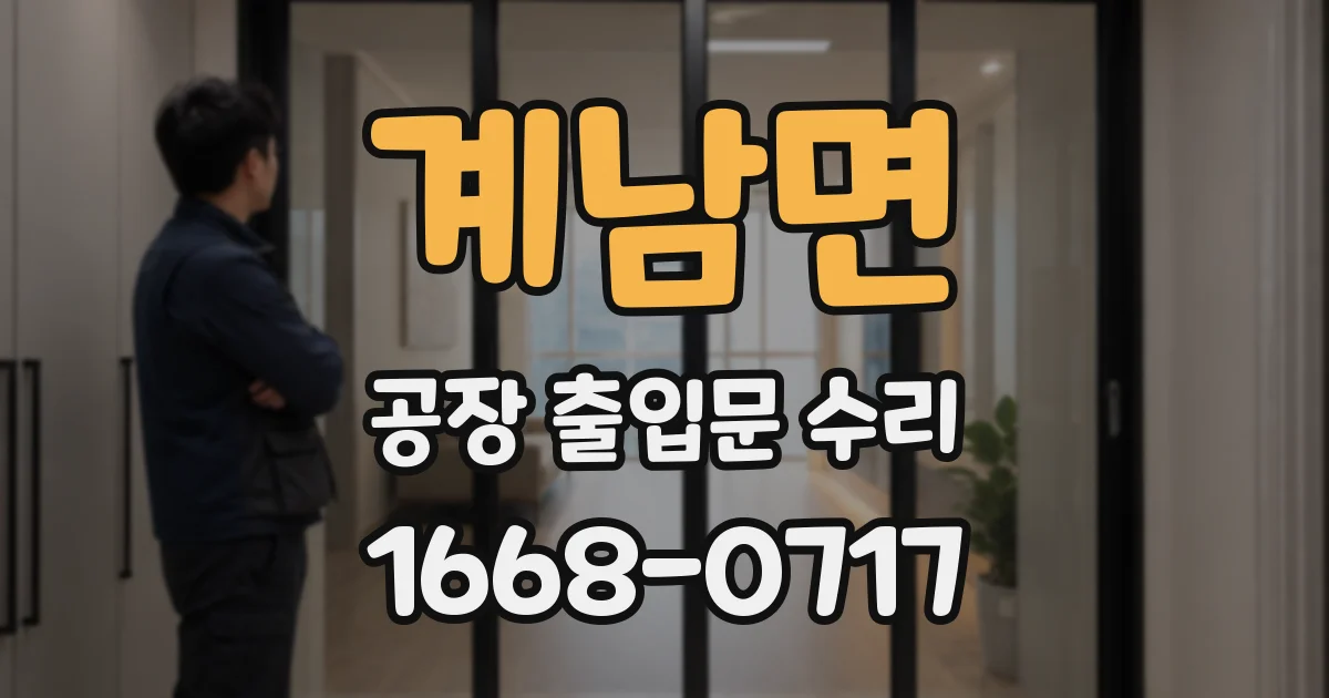 계남면 공장 출입문 수리