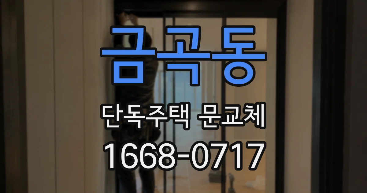 금곡동 단독주택 문교체