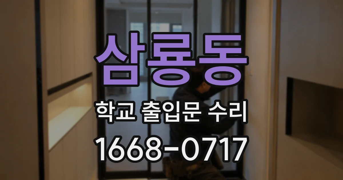 삼룡동 학교 출입문 수리