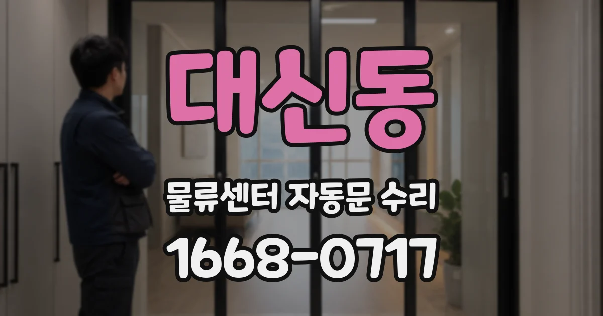 대신동 물류센터 자동문 수리