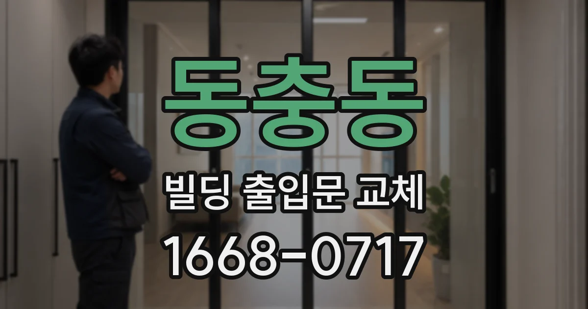 동충동 빌딩 출입문 교체