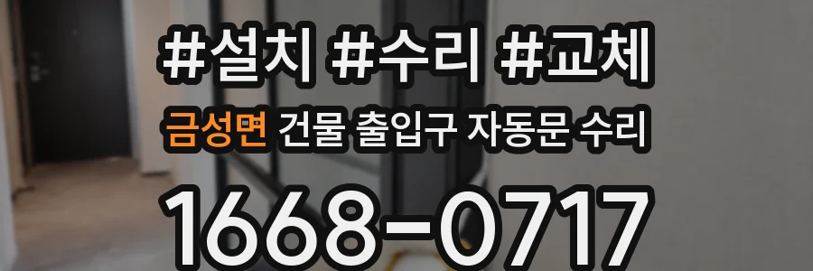 금성면 건물 출입구 자동문 수리