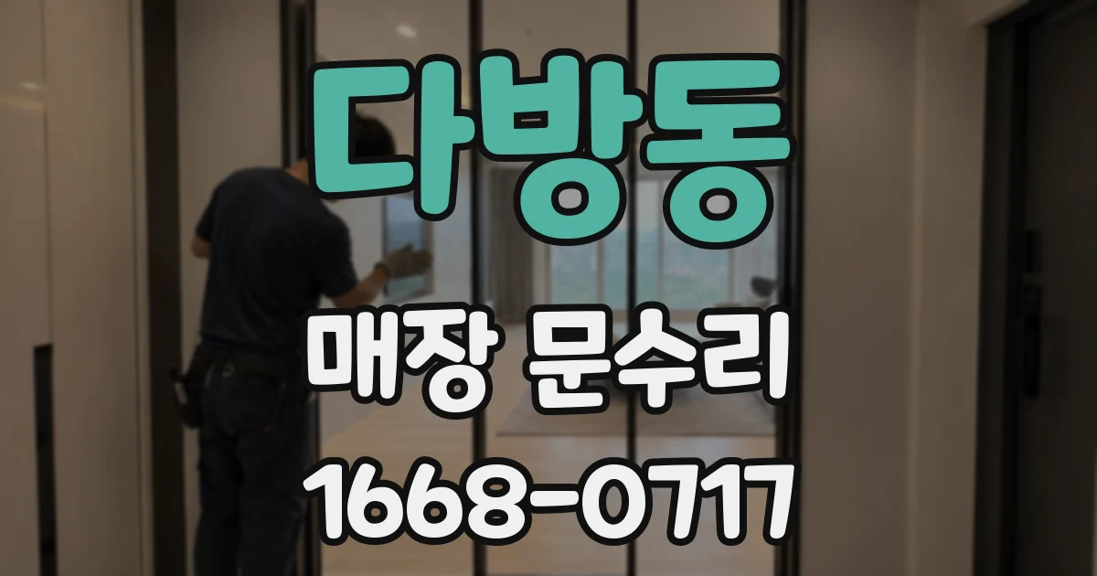다방동 매장 문수리