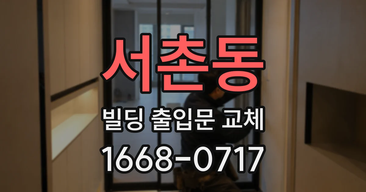 서촌동 빌딩 출입문 교체