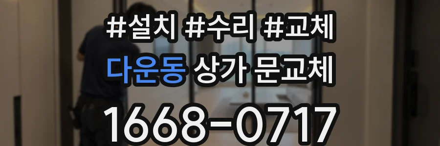 다운동 상가 문교체