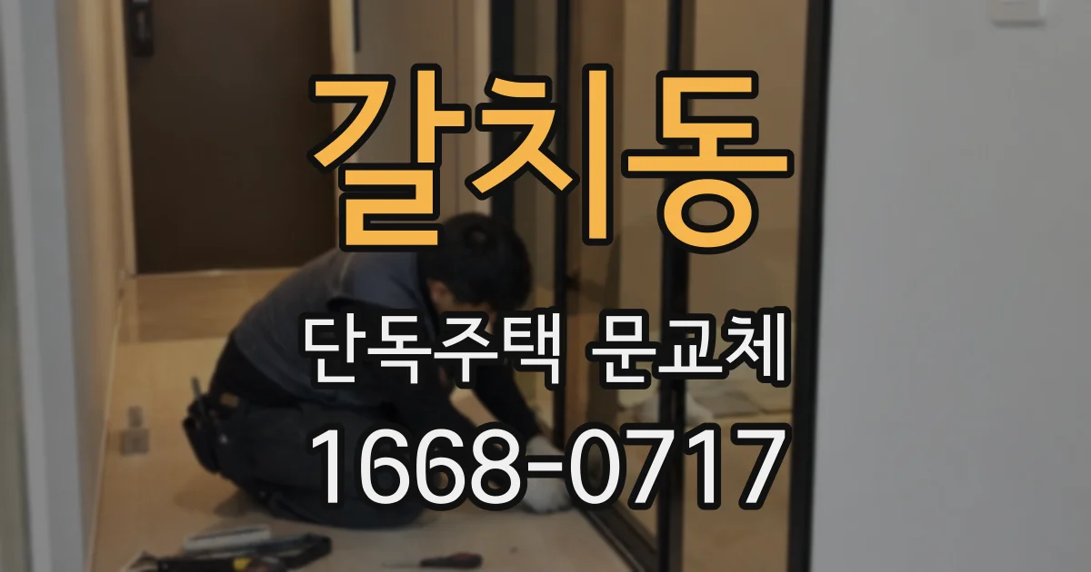 갈치동 단독주택 문교체