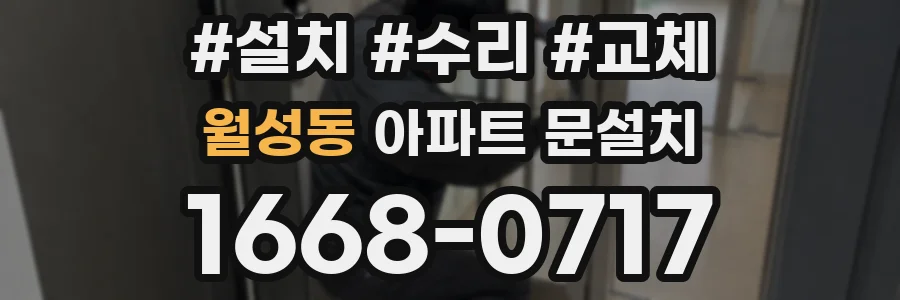 월성동 아파트 문설치