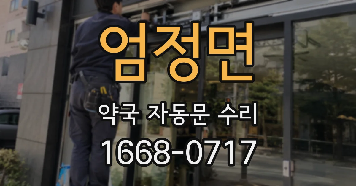 엄정면 약국 자동문 수리