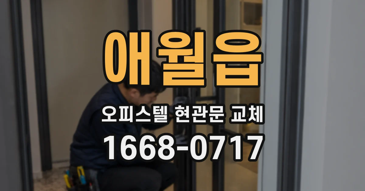 애월읍 오피스텔 현관문 교체