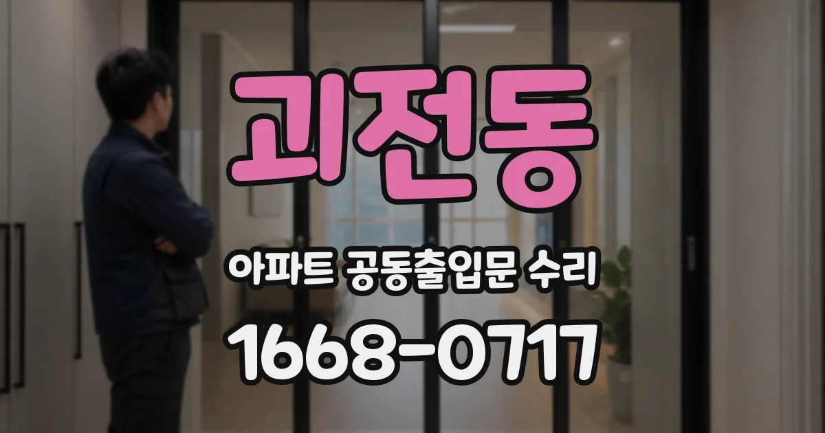 괴전동 아파트 공동출입문 수리