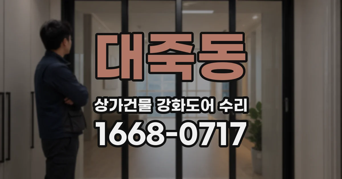 대죽동 상가건물 강화도어 수리