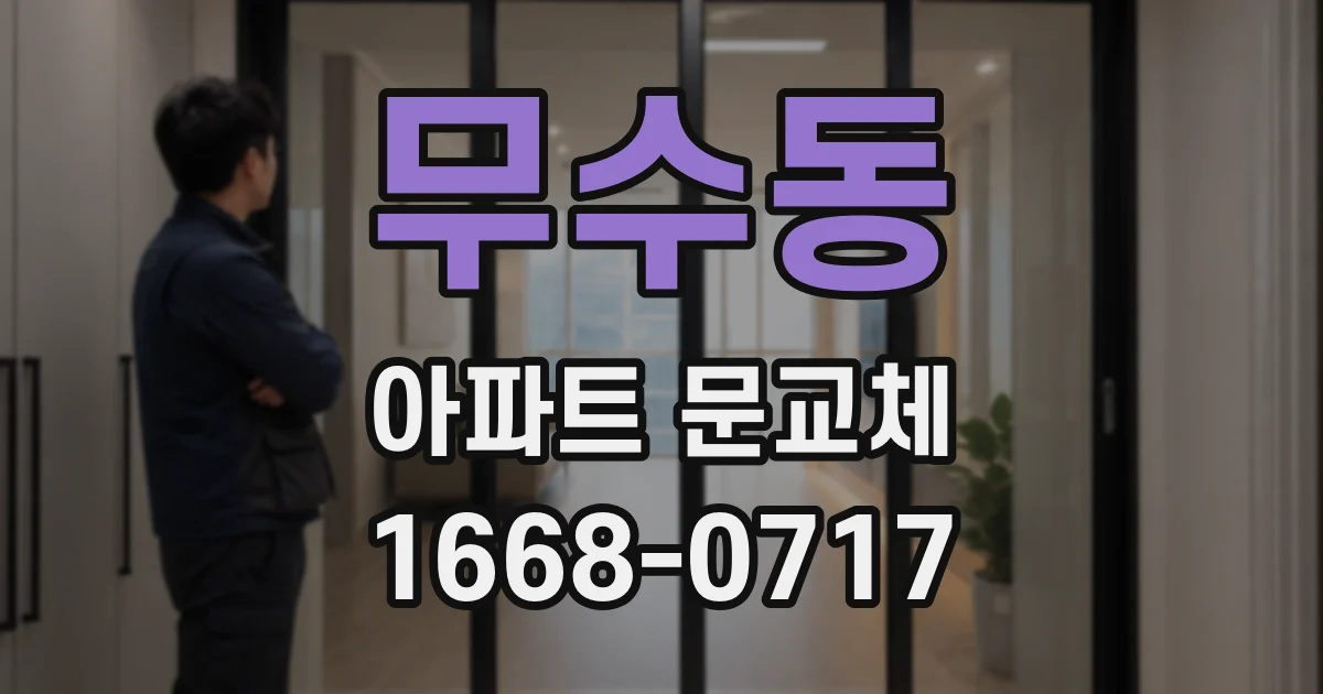 무수동 아파트 문교체