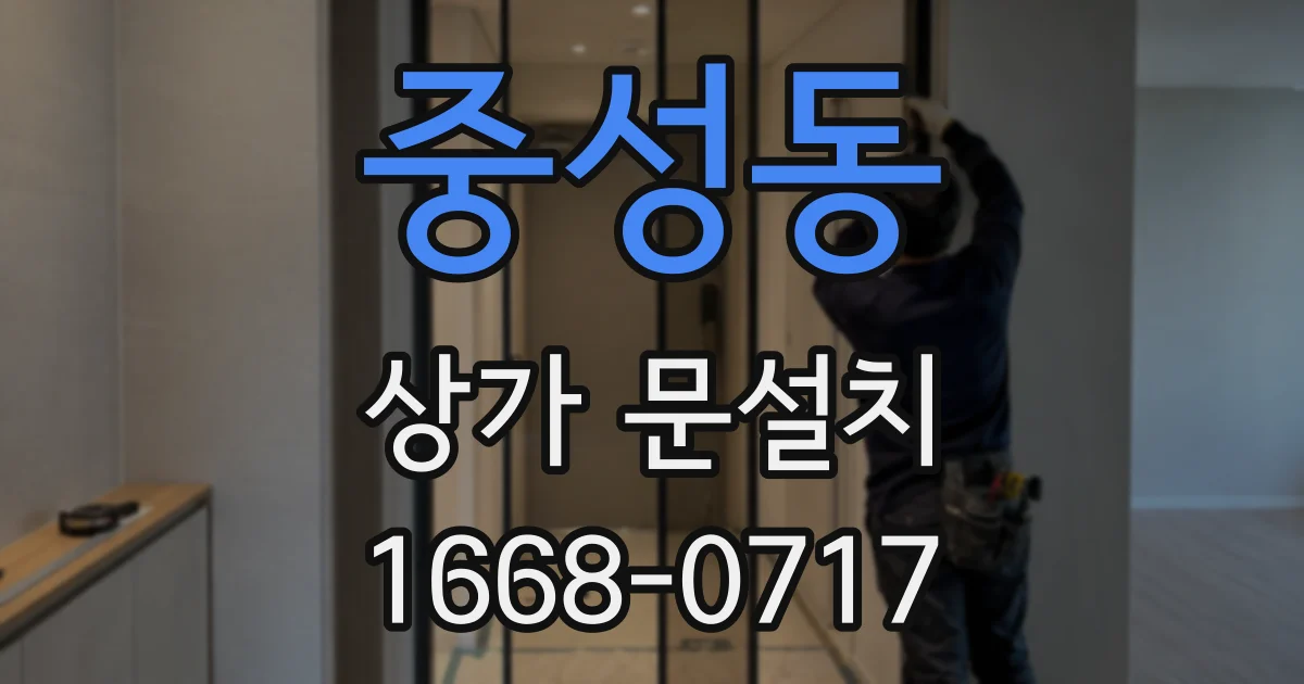 중성동 상가 문설치