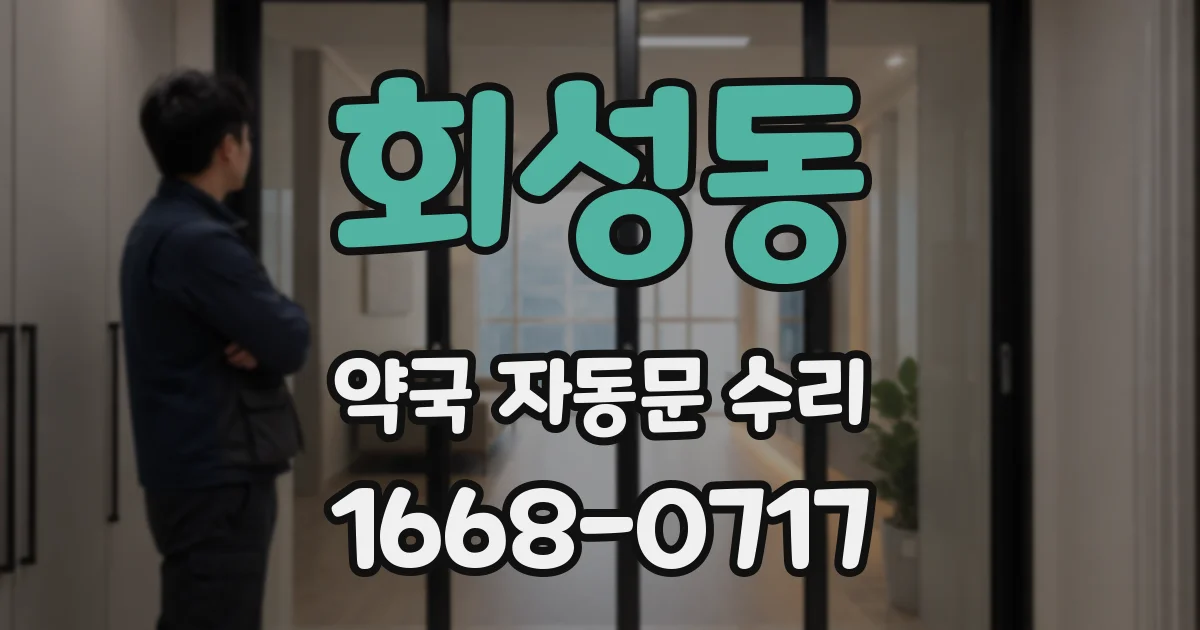 회성동 약국 자동문 수리