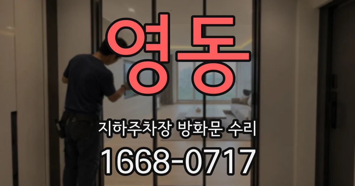 영동 지하주차장 방화문 수리