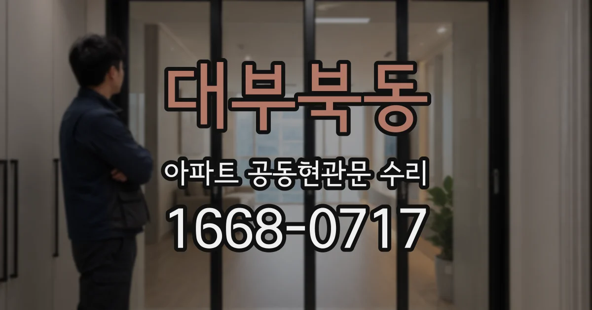 대부북동 아파트 공동현관문 수리