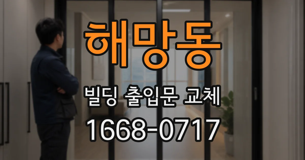 해망동 빌딩 출입문 교체