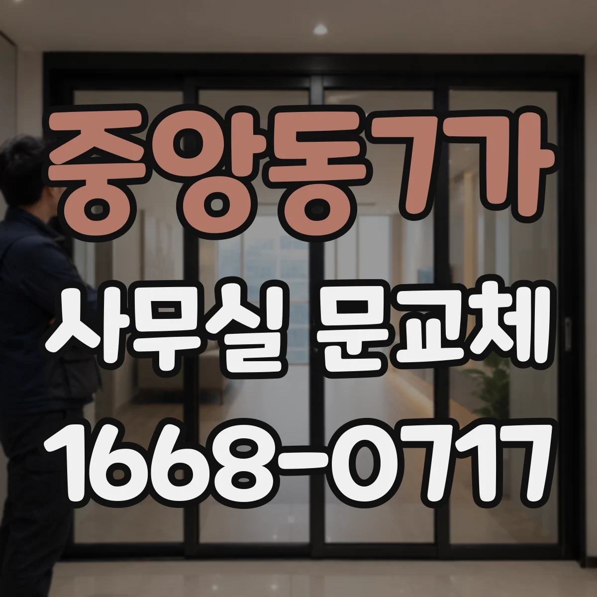 중앙동7가 사무실 문교체