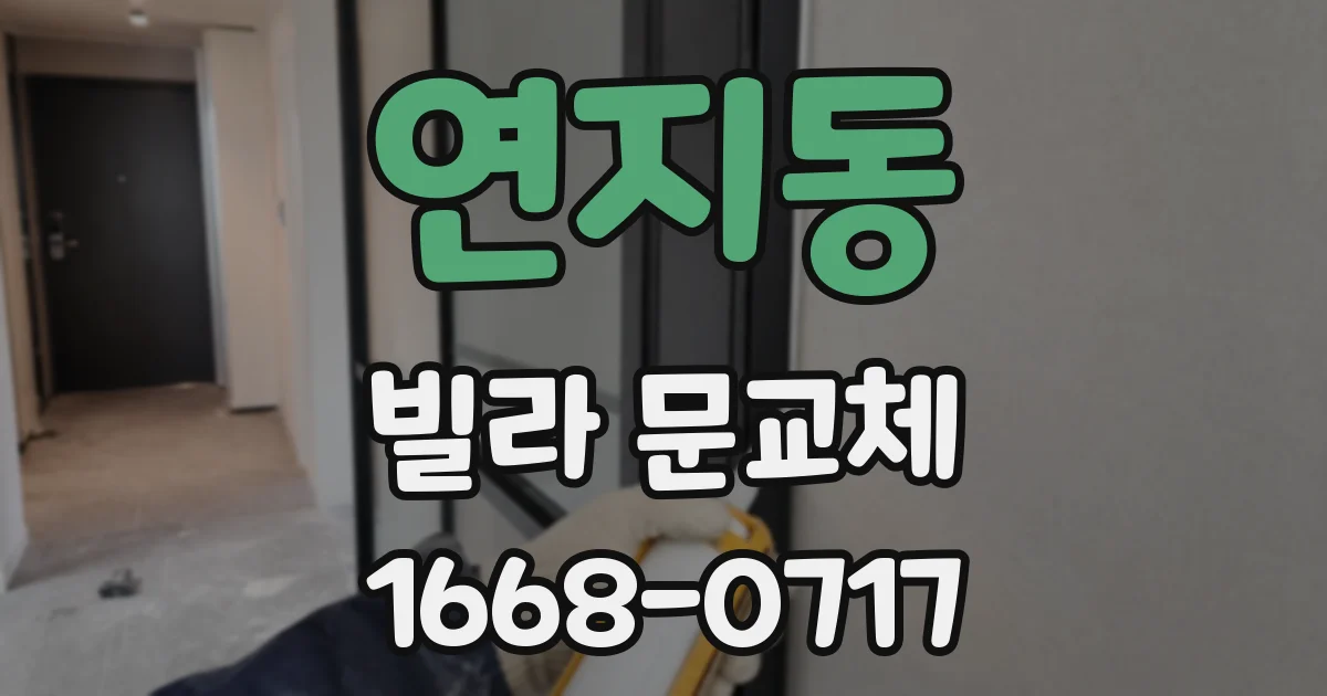 연지동 빌라 문교체