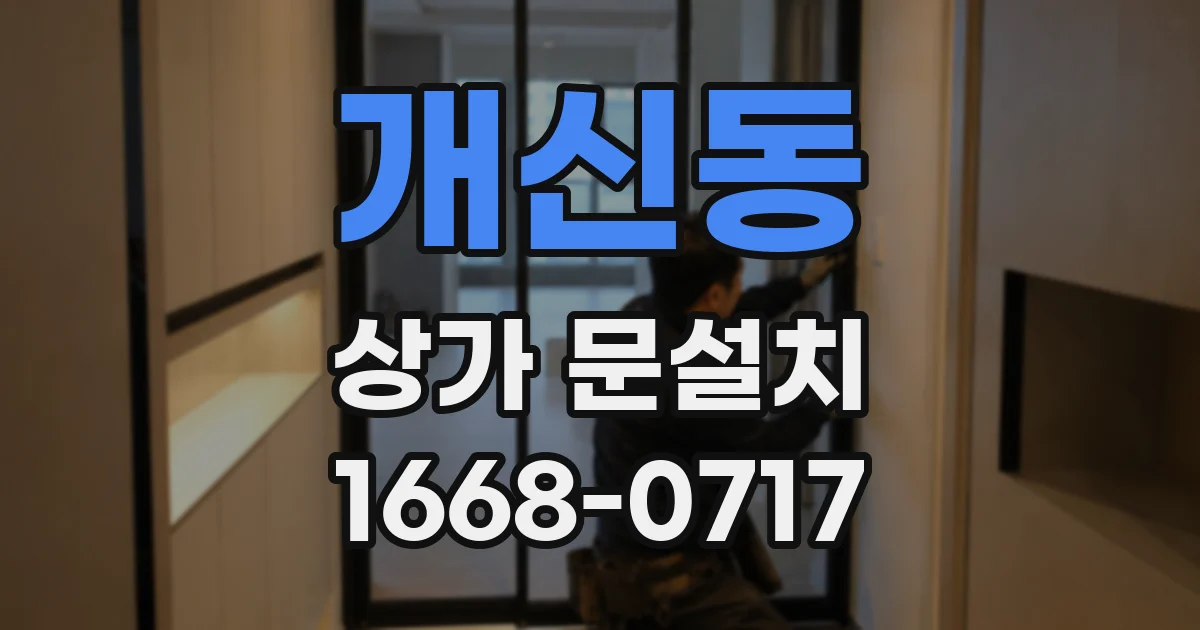 개신동 상가 문설치