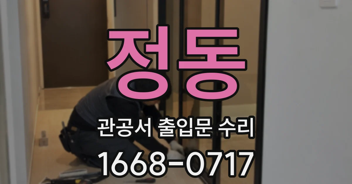 정동 관공서 출입문 수리