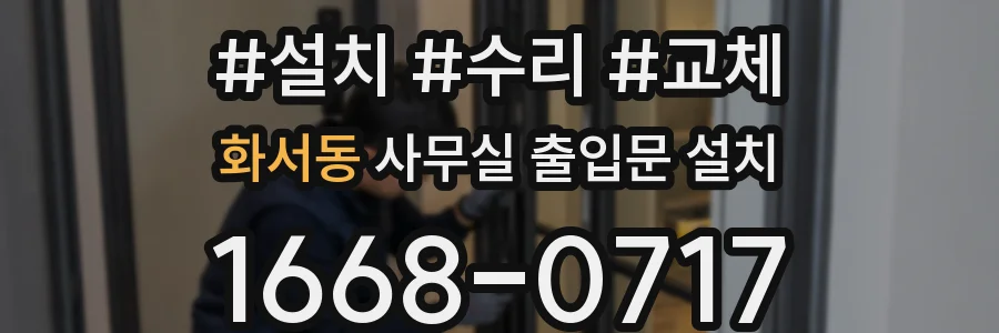 화서동 사무실 출입문 설치
