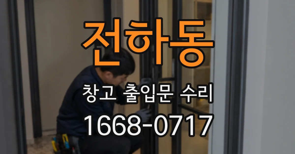 전하동 창고 출입문 수리