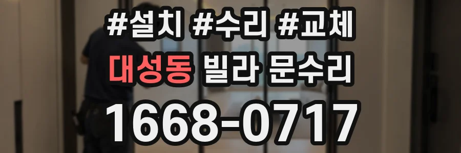 대성동 빌라 문수리