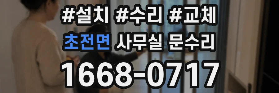 초전면 사무실 문수리
