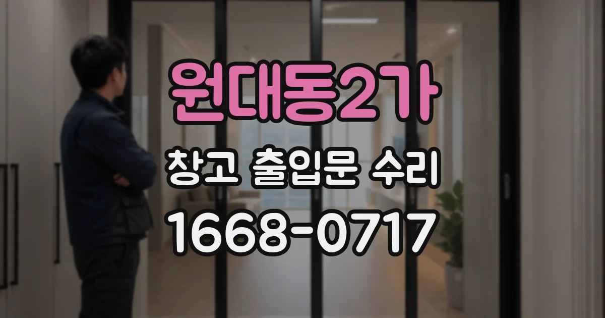 원대동2가 창고 출입문 수리