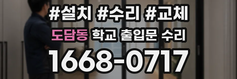 도담동 학교 출입문 수리
