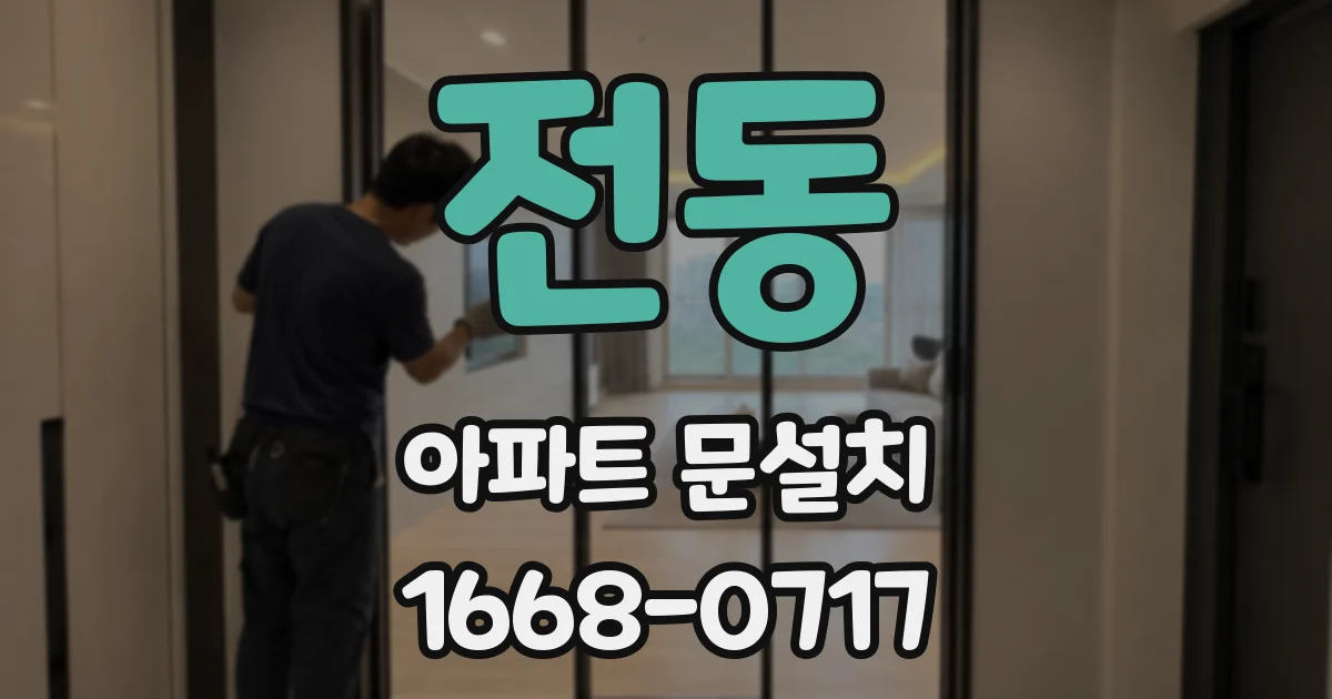 전동 아파트 문설치