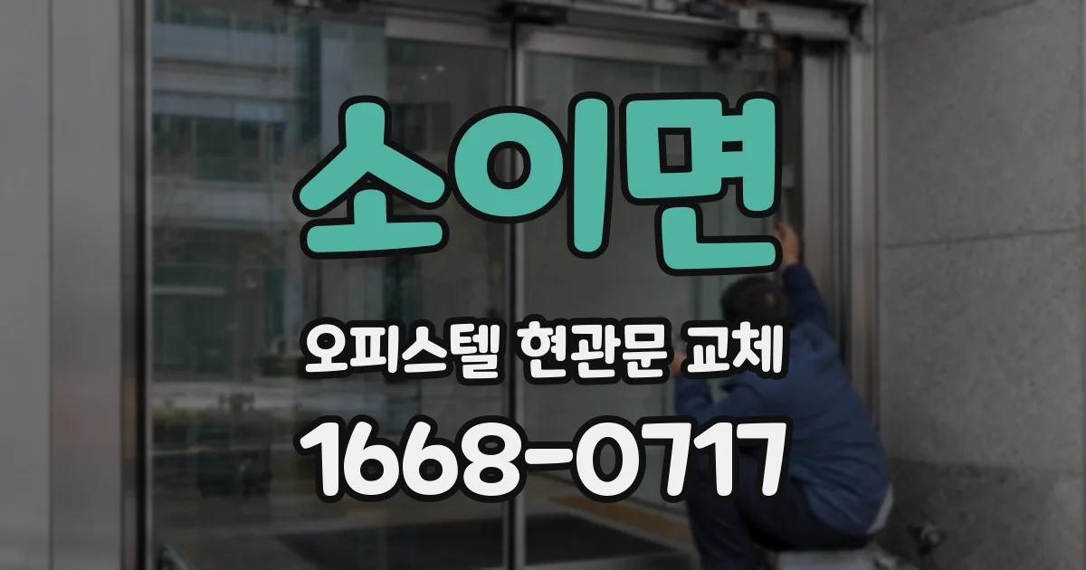 소이면 오피스텔 현관문 교체