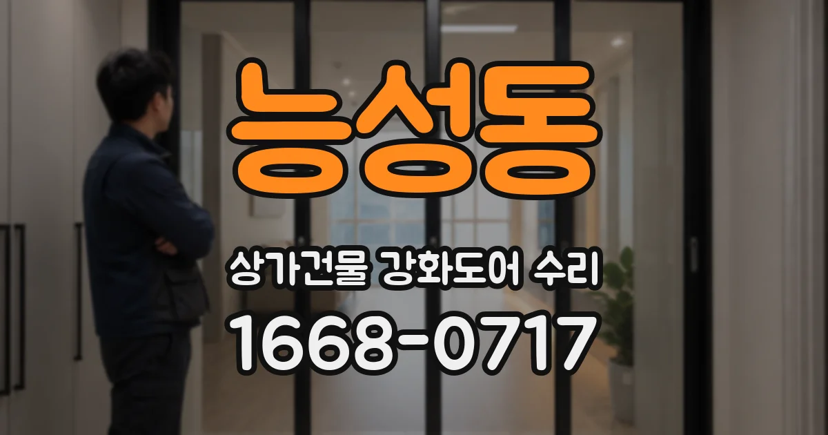 능성동 상가건물 강화도어 수리