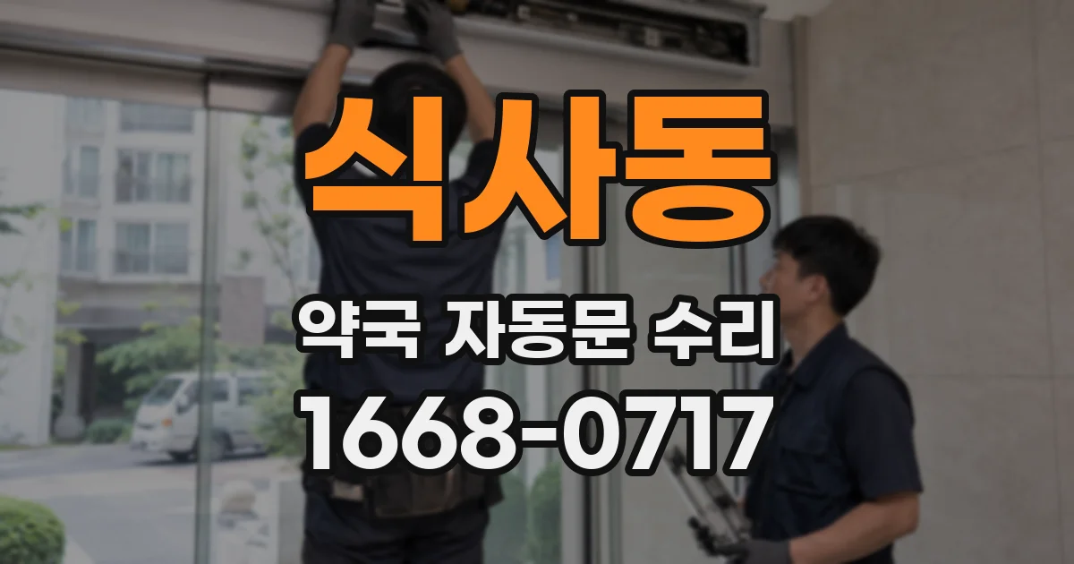 식사동 약국 자동문 수리