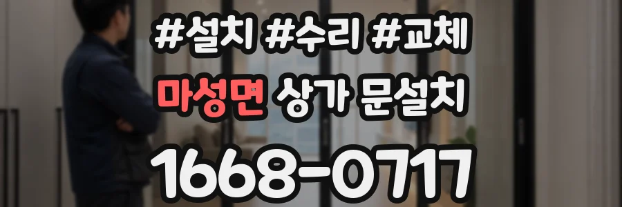 마성면 상가 문설치
